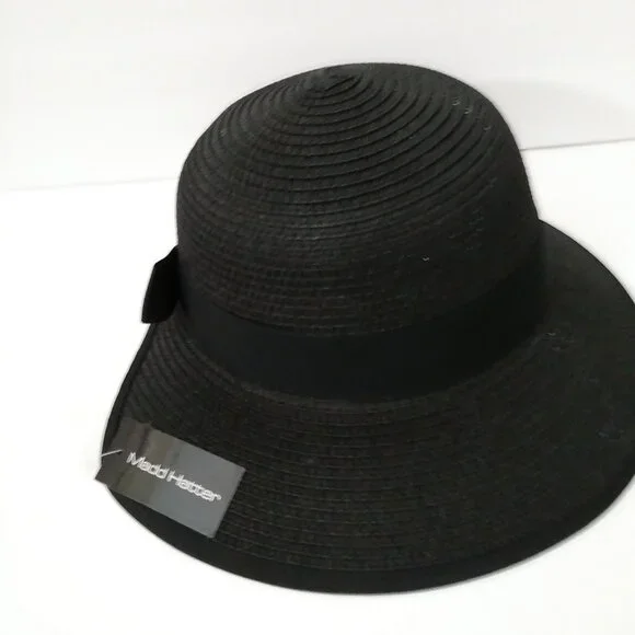 Madd Hatter Straw Black Hat - Picture 9 of 10